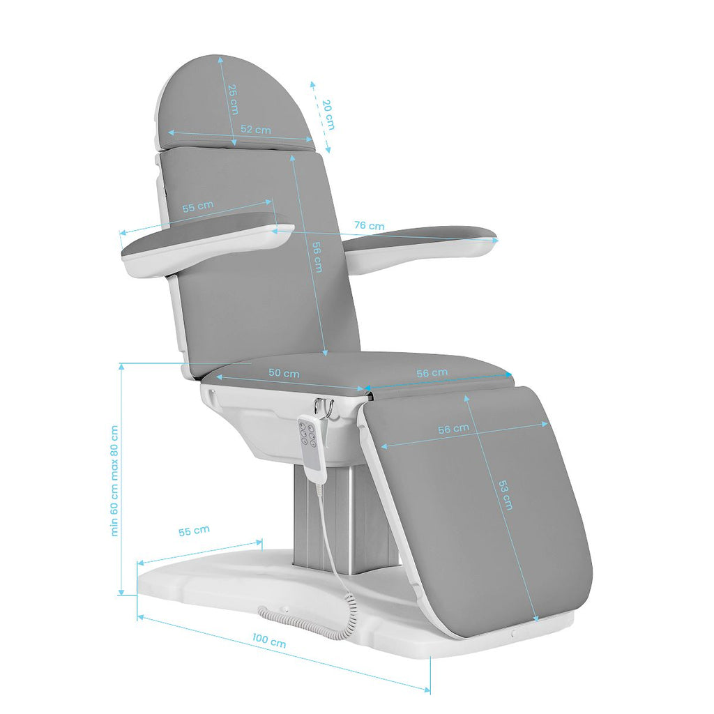 Sillon Eclipse elektrisk behandlingsstol 3 motorer grå