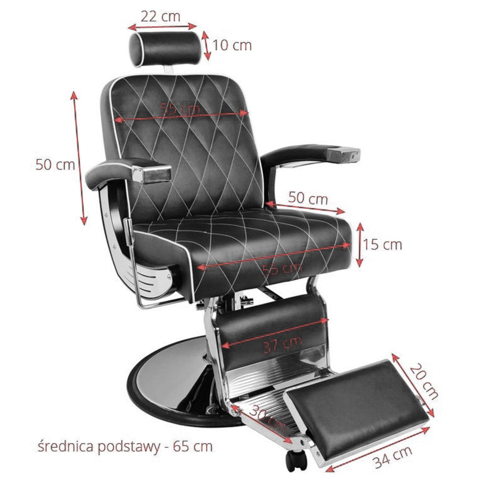 Gabbiano barberstol Imperial svart