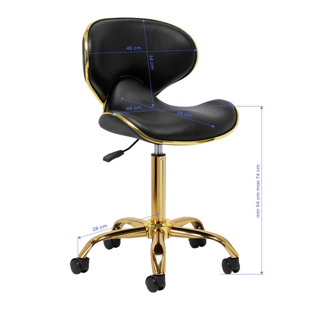 Gabbiano arbeidsstol Q-4599G svart V2