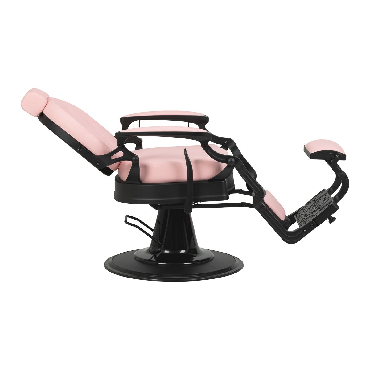 Barberstol Gabbiano President rosa med svart base