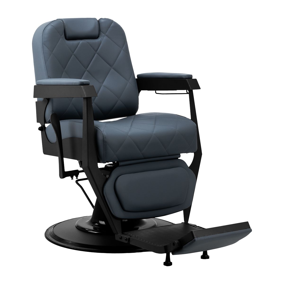 Gabbiano barberstol Bruno steel blå med svart base