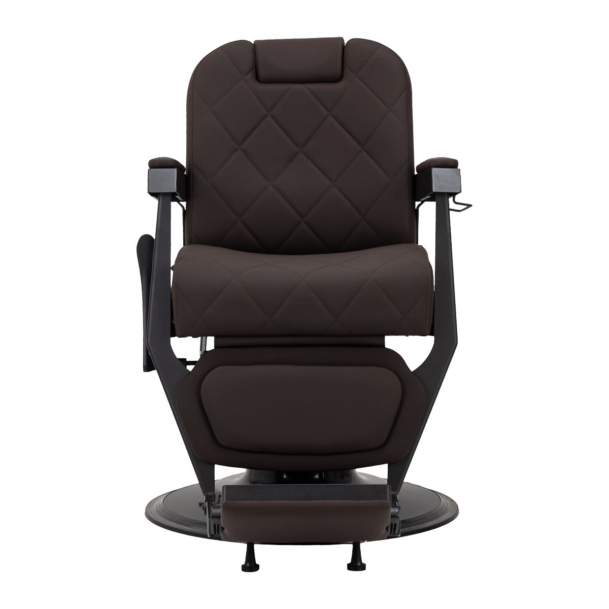 Gabbiano barberstol Bruno med svart frame brun