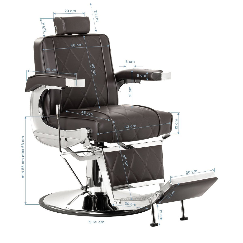 Hair System barberstol BM88066 brun