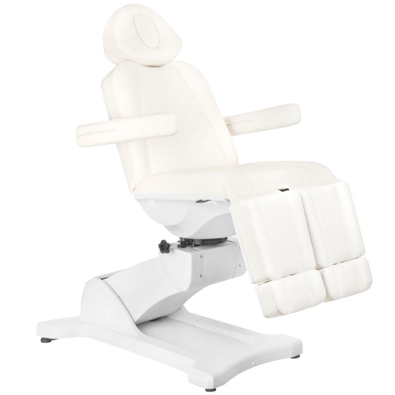 Elektrisk behandlingsstol azzurro 869as pedi 5 motorer roterende hvit