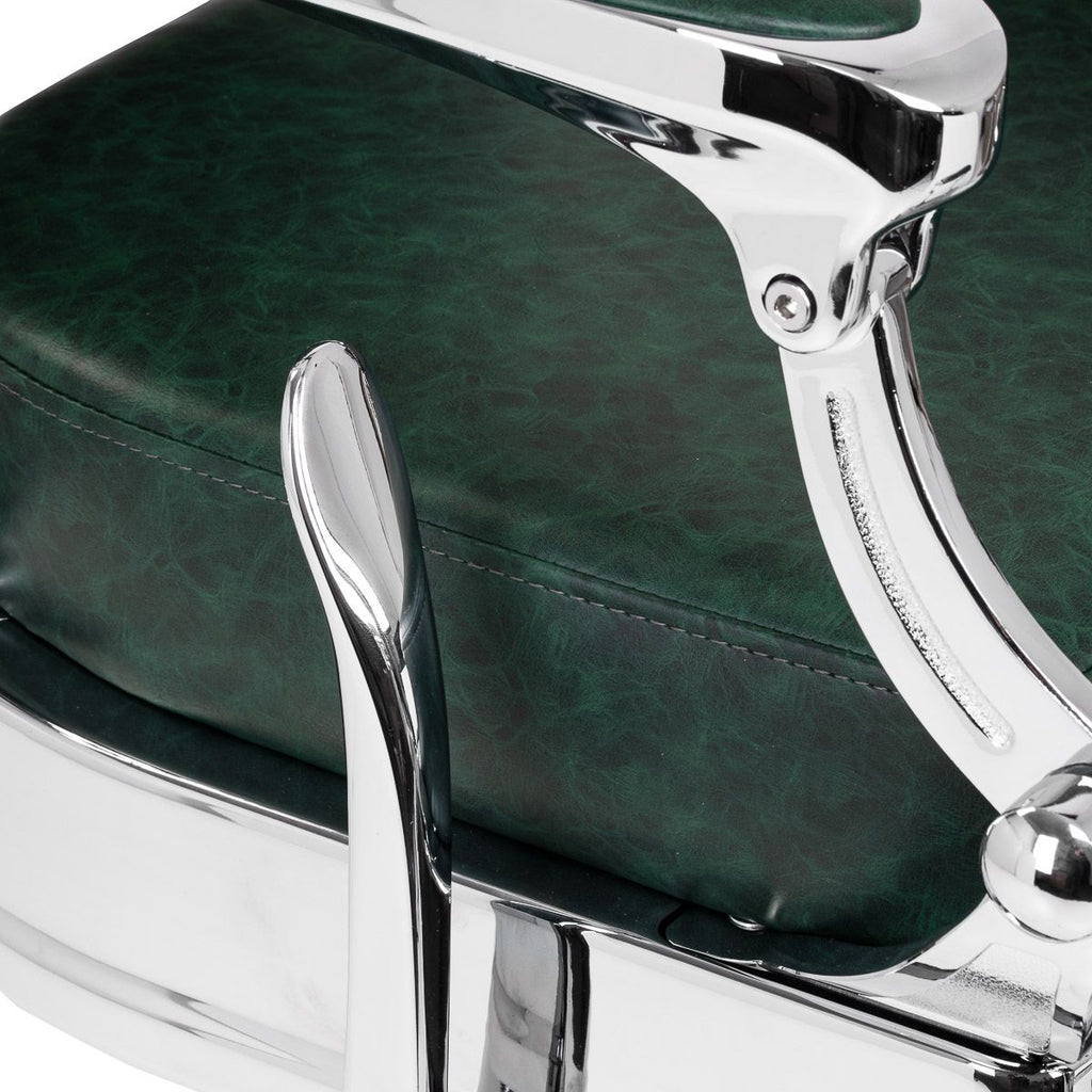 Barberstol Gabbiano President grønn Chrom