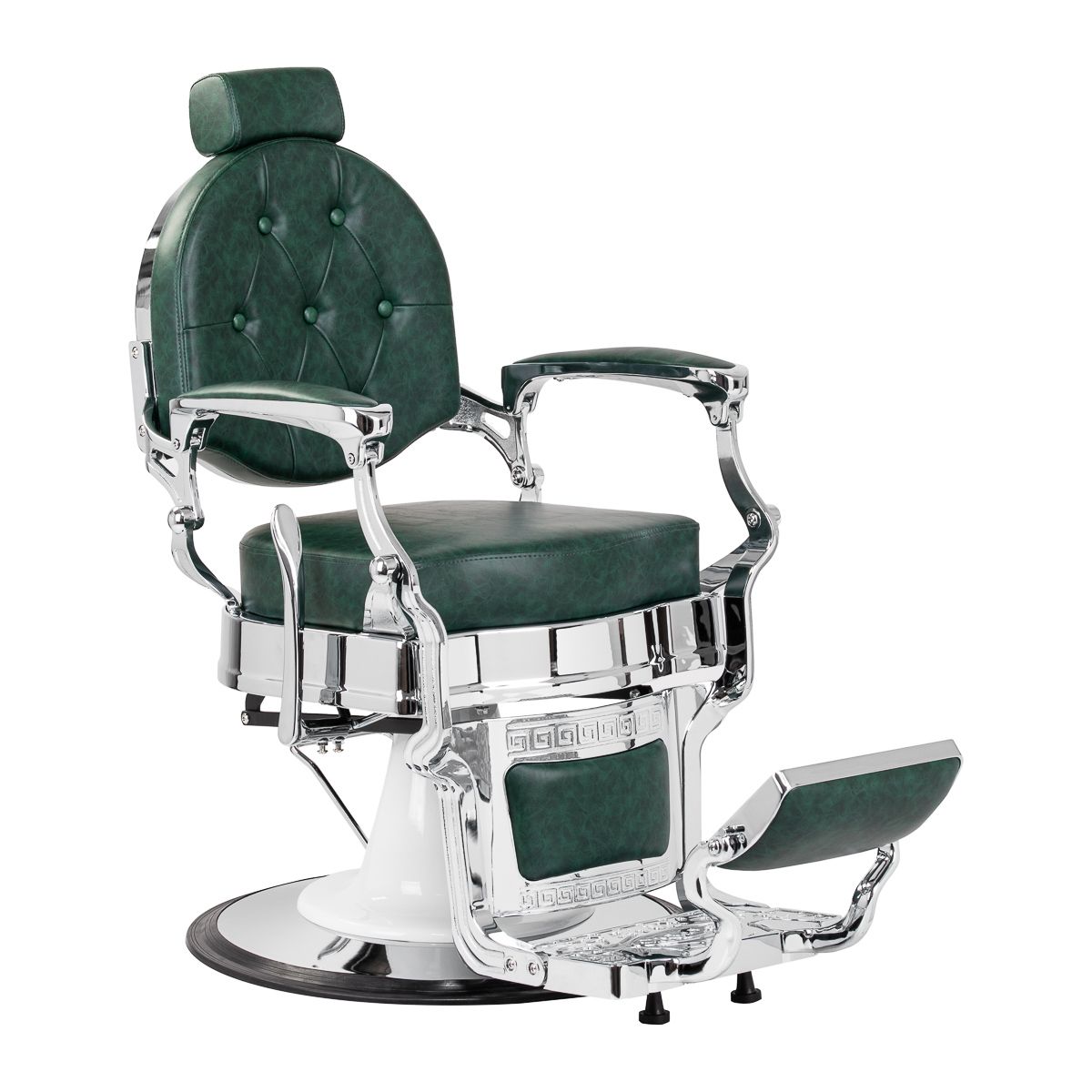 Barberstol Gabbiano President grønn Chrom