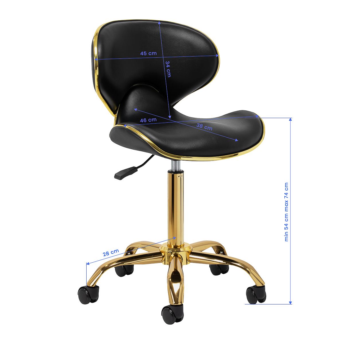 Gabbiano arbeidsstol Q-4599G svart