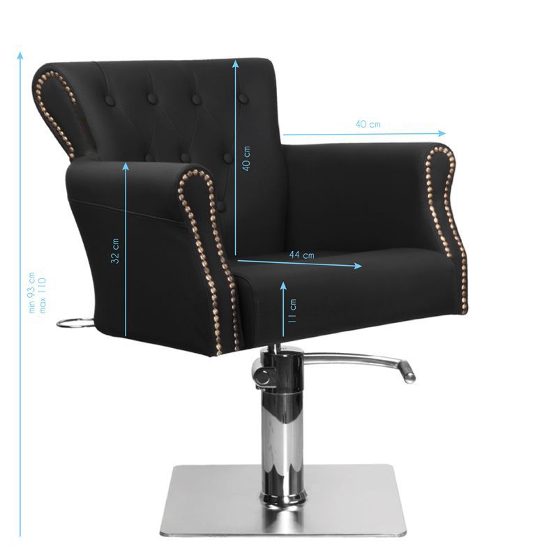 Hair system barberstol ber 8541 svart