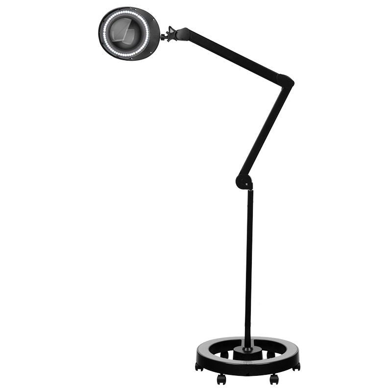 Elegante 6025 60 LED SMD 5D svart lupelampe med stativ