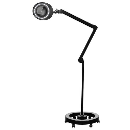Elegante 6025 60 LED SMD 5D svart lupelampe med stativ