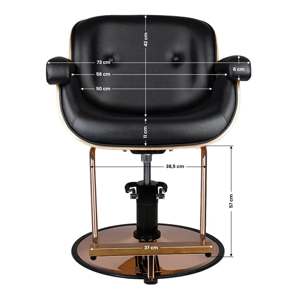 Gabbiano svart venice barberstol