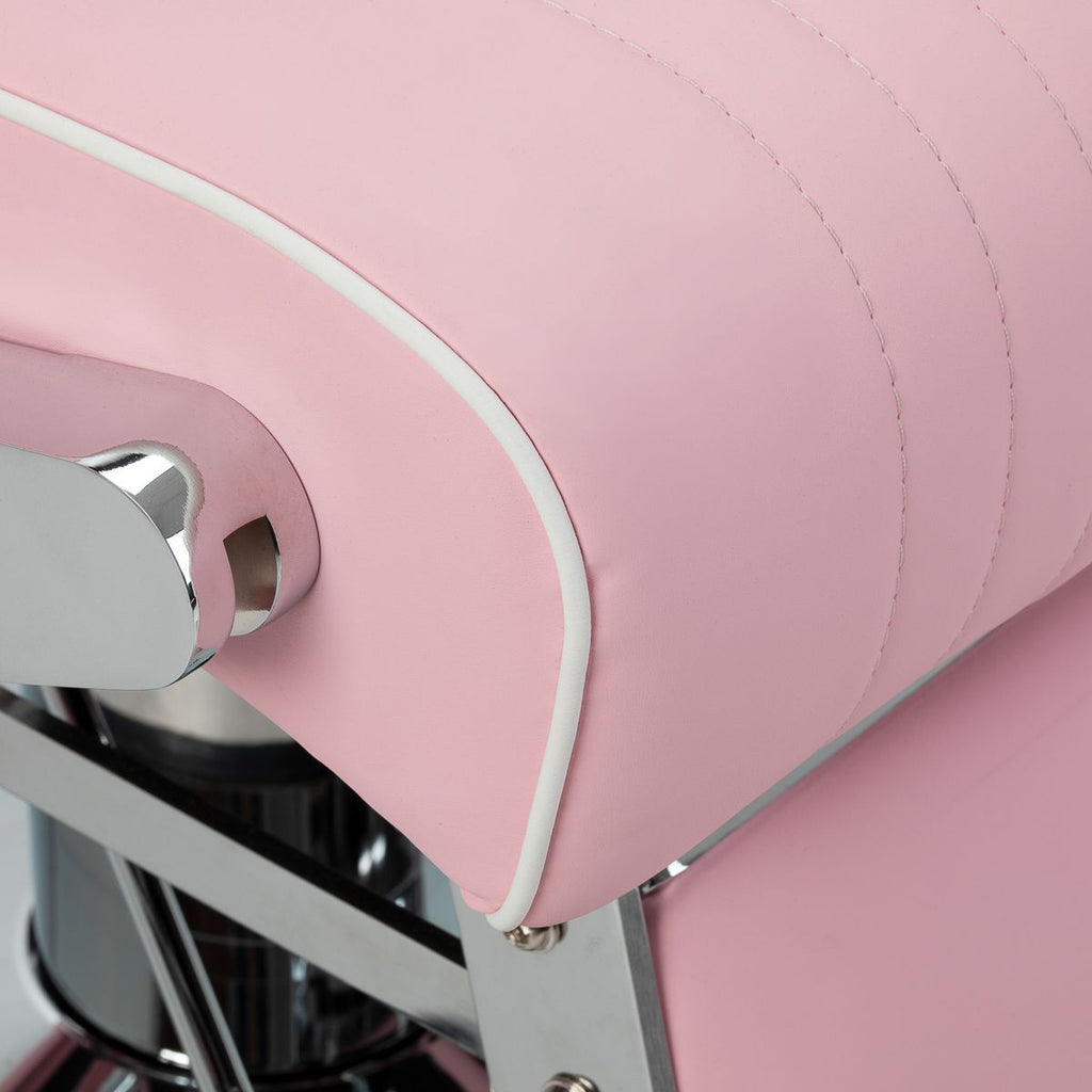 Gabbiano Visionerio barberstol rosa krom frame
