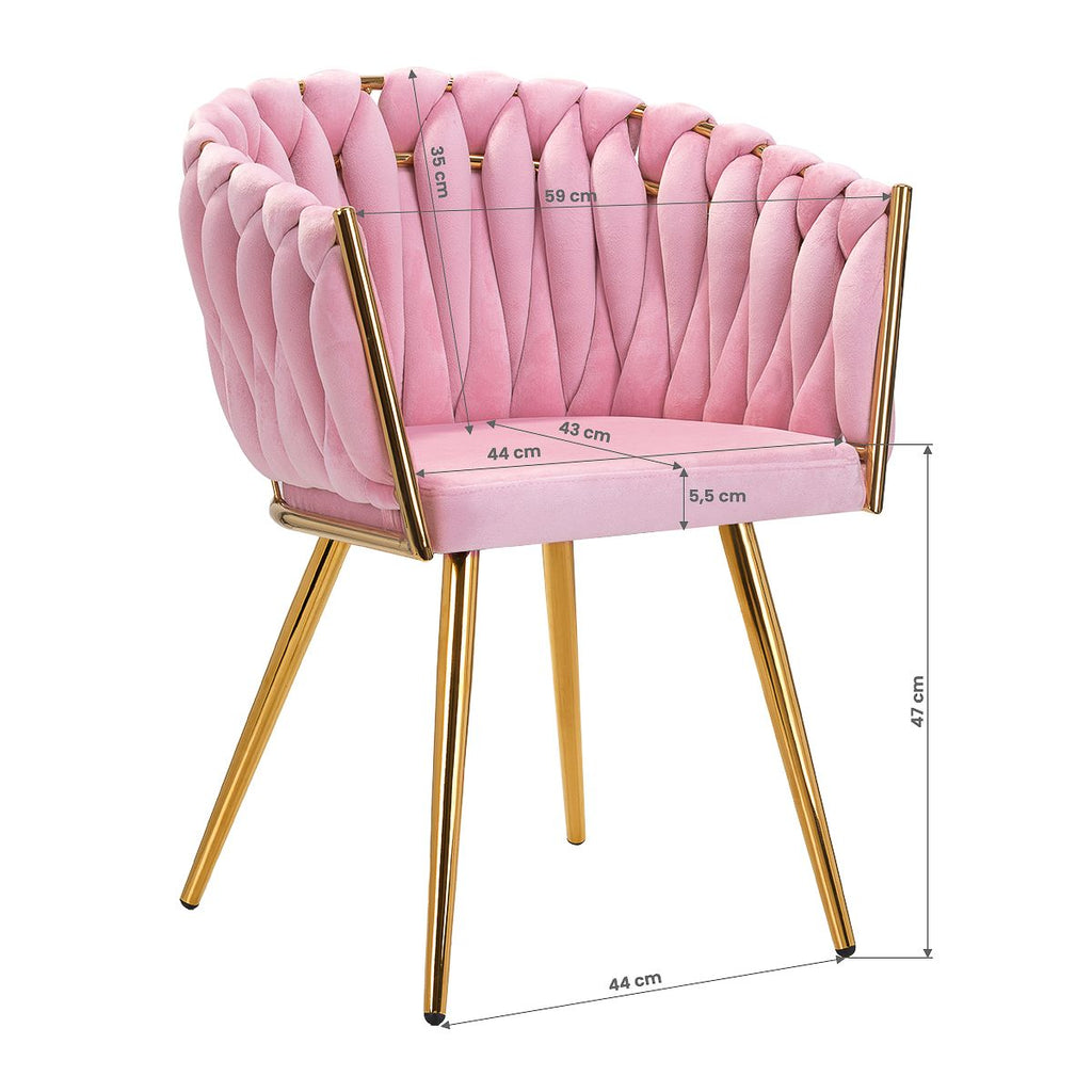 4Rico stol QS-GW06G rosa