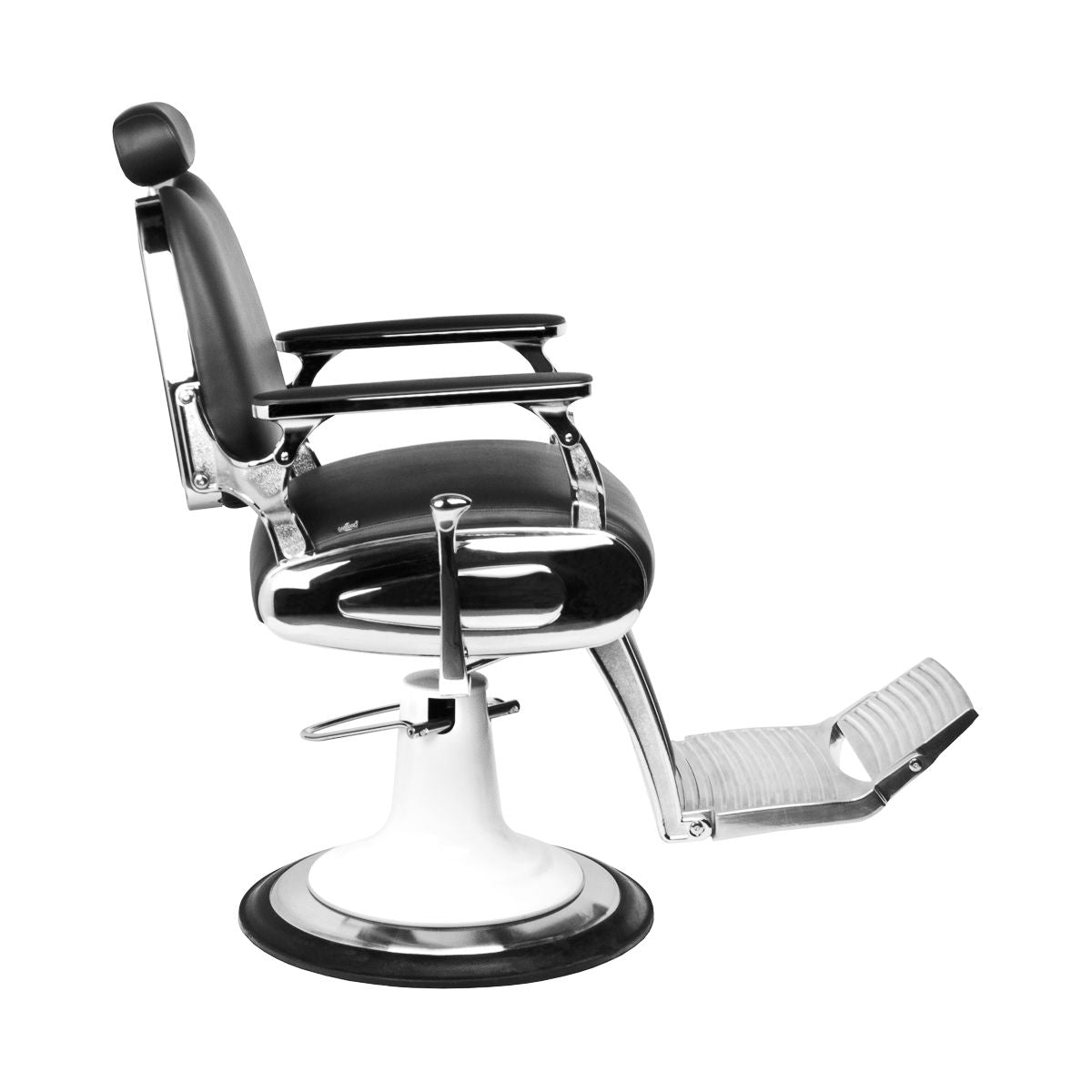 Gabbiano svart moto style barberstol