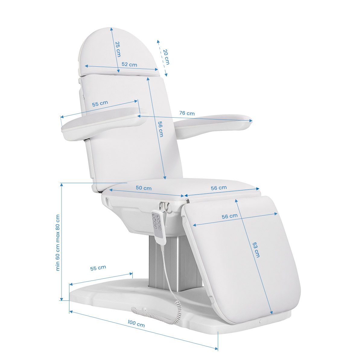 Elektrisk behandlingsstol SILLON Eclipse 4 motorer hvit