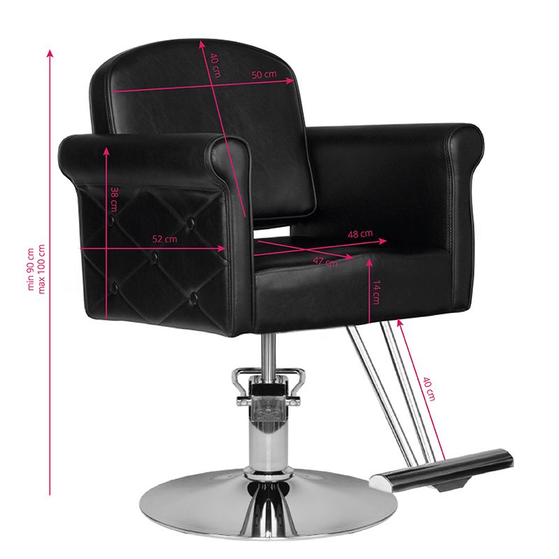 Hair system frisørstol hs69 svart
