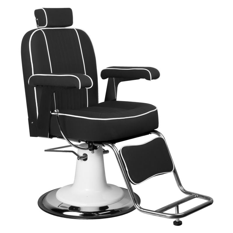 Gabbiano amadeo svart barberstol