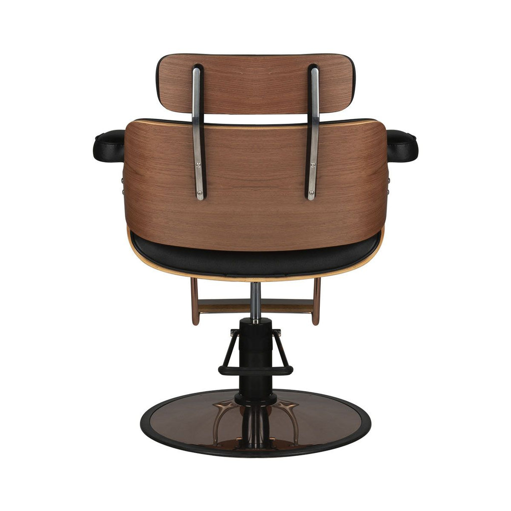 Frisørstol Gabbiano Florencja svart & Walnut