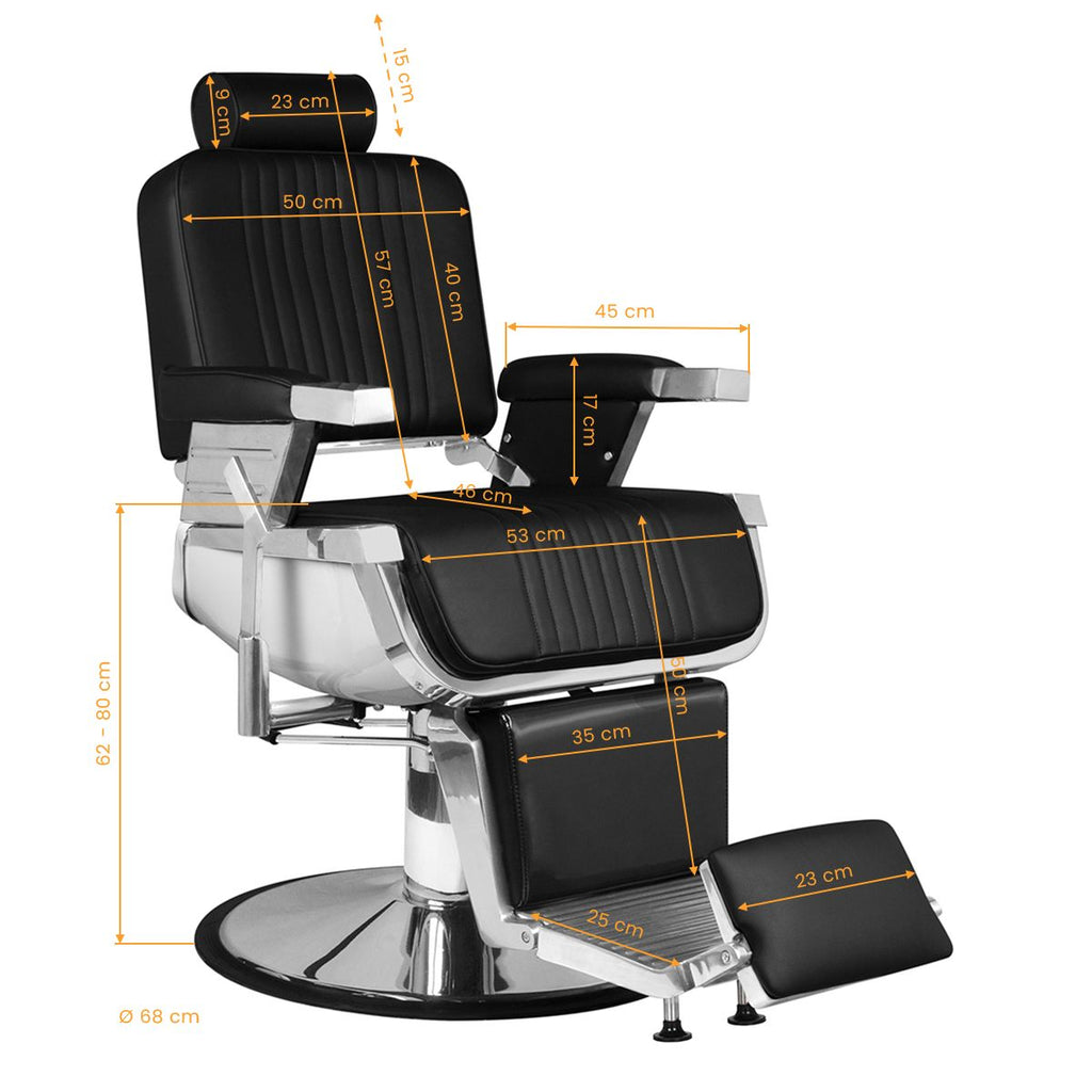 Barberstol Gabbiano Royal X svart