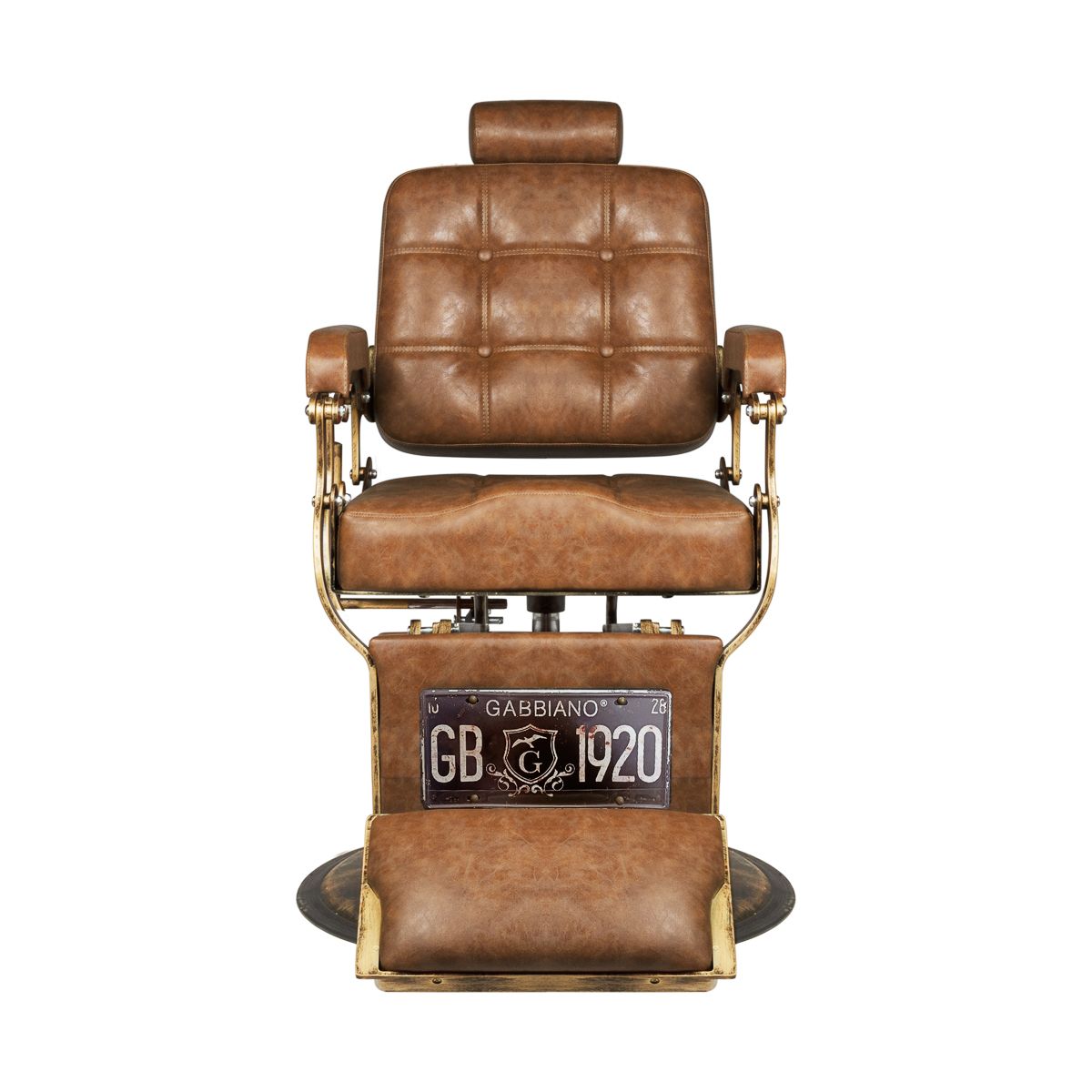 Gabbiano barberstol Boss Old skinn lysebrun